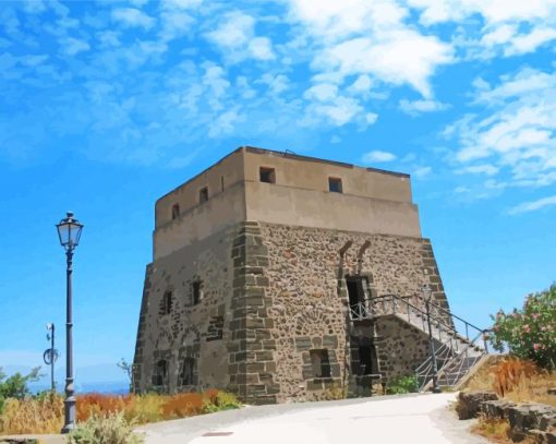 Old Buildings In Ustica Diamond Painting