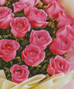 Pink Roses Fairy Tale Bouquet Diamond Painting