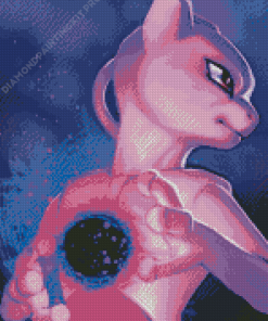 Powerful Mewtwo Diamond Painting