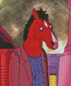 Sad Bojack Diamond Painting