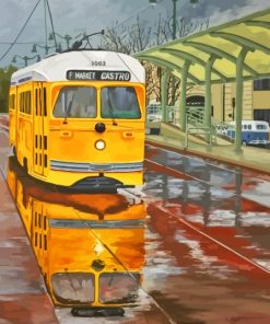 San Francisco Yellow Tramway Diamond Painting