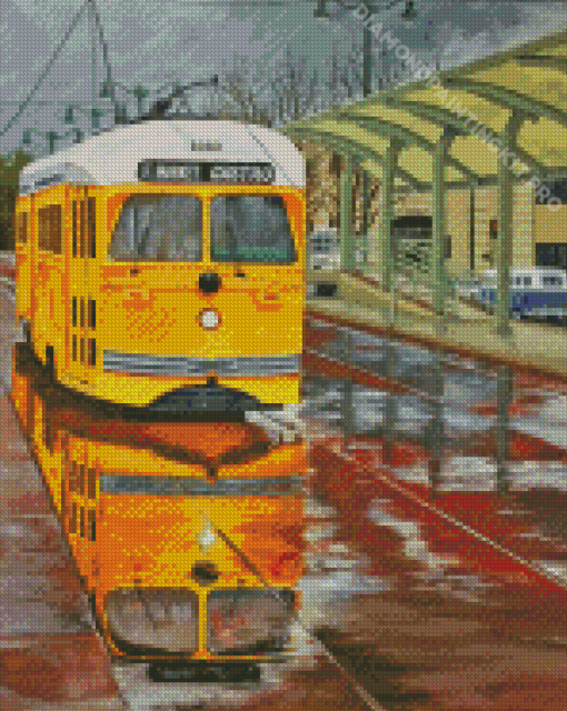San Francisco Yellow Tramway Diamond Painting