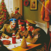Soldiers Celebrating Christmas Diamond Painting
