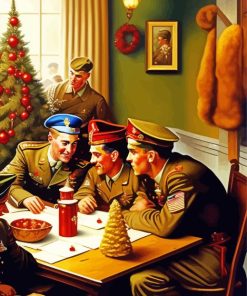 Soldiers Celebrating Christmas Diamond Painting