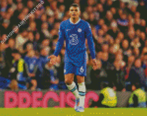 The Fotballer Thiago Silva Diamond Painting