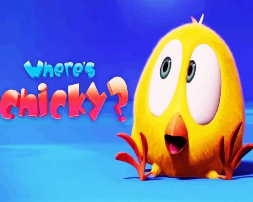 Wheres Chicky Cartoon Poster Diamond Painting