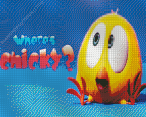 Wheres Chicky Cartoon Poster Diamond Painting