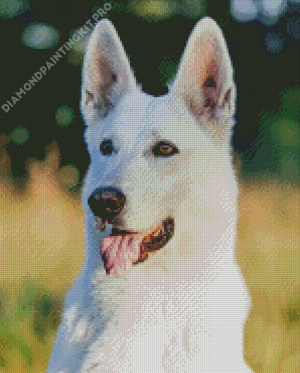 White German Shepherd Dog Diamond Painting