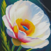 White Poppy Flower Diamond Painting