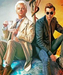 Aziraphale and Crowley Diamond Painting