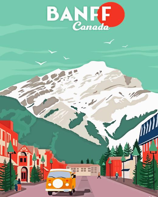 Banff Canada Poster Diamond Painting