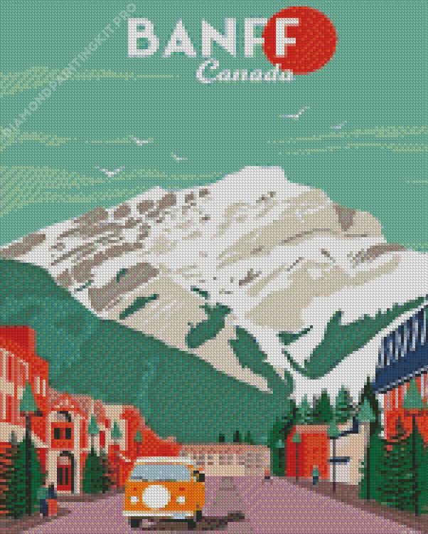 Banff Canada Poster Diamond Painting