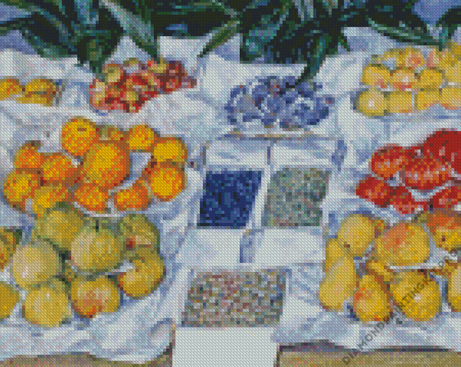 Fruit Displayed On a Stand Diamond Painting