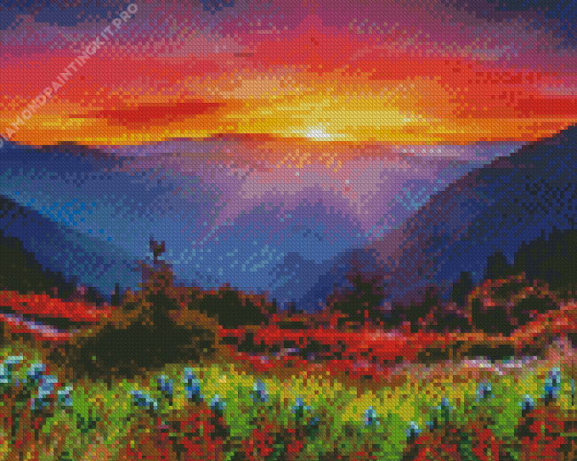 Mountain Sunrise Diamond Painting