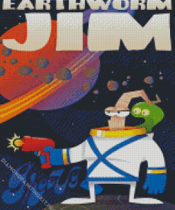 Earthworm Jim Poster Diamond Painting