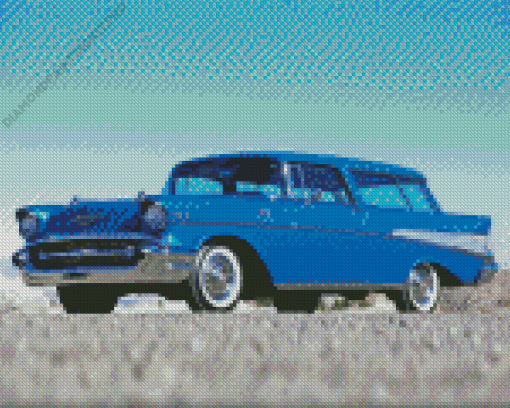 Blue 57 Chevy Diamond Painting