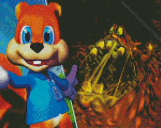 Conkers Bad Fur Day Diamond Painting