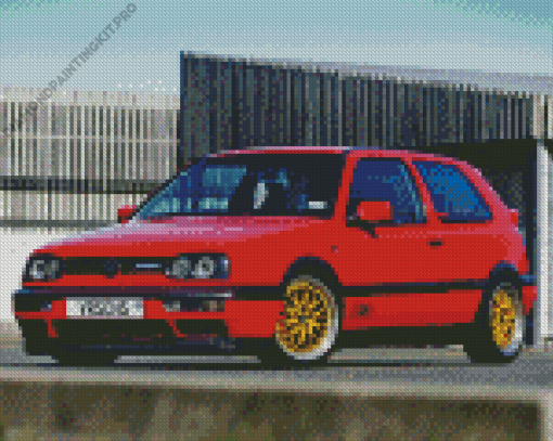 Mk3 Red Golf Diamond Painting