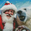 Polar Bears And Santa Diamond Painting