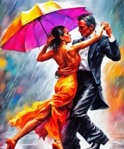 Tango In Rain Diamond Painting