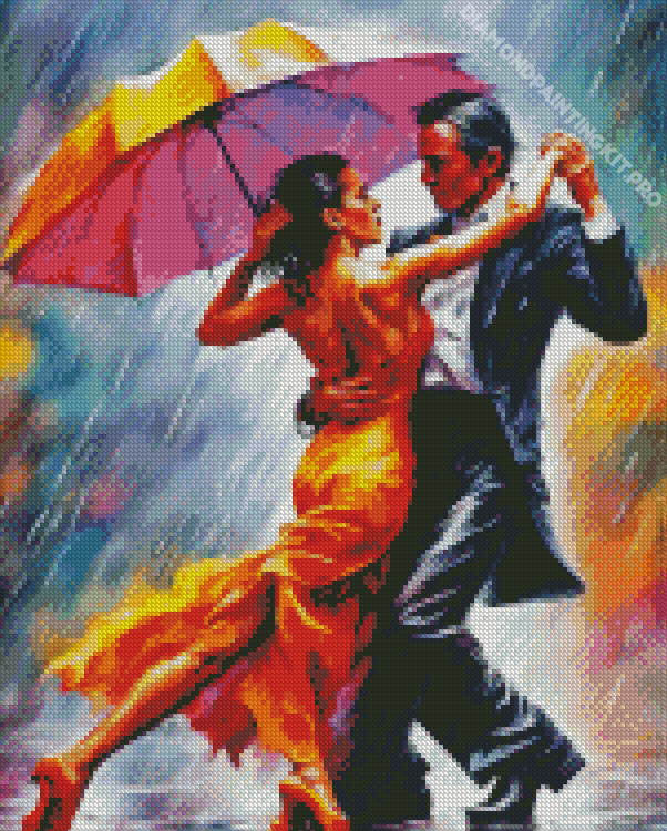 Tango In Rain Diamond Painting