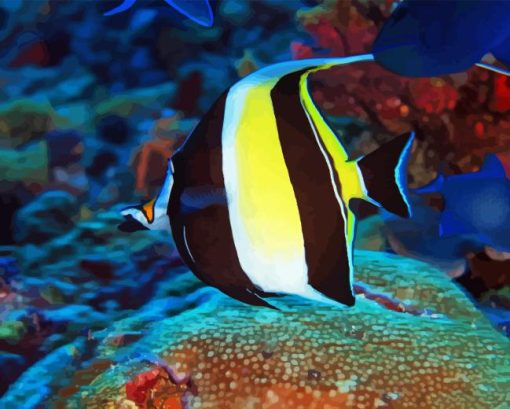 Moorish Idol Fish Diamond Painting