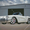 White 1960 Corvette Diamond Painting