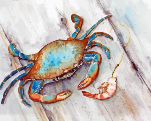 Crab With Shrimp Diamond Painting