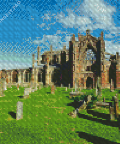 Melrose Abbey monastery Diamond Painting