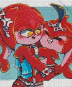 Mipha and Sidon Diamond Painting