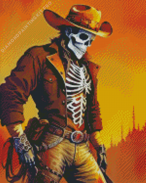 Skeleton Cowboy Diamond Painting