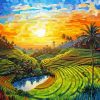 Sunrise Rice Terraces Diamond Painting