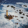 Longships Lighthouse Diamond Painting