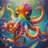 Octopus In Space Diamond Painting