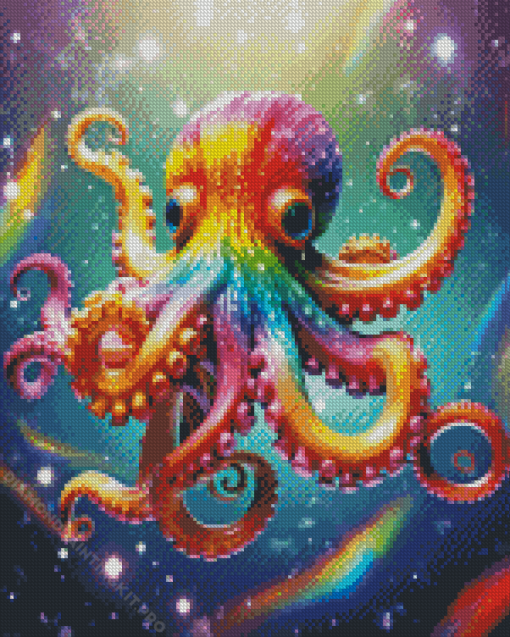 Octopus In Space Diamond Painting