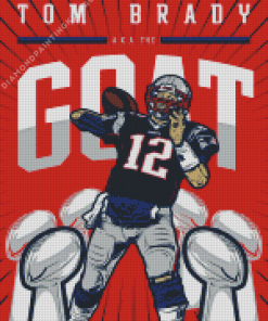 Tom Brady Illustration Diamond Painting