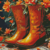 Vintage Cowgirl Boot Diamond Painting