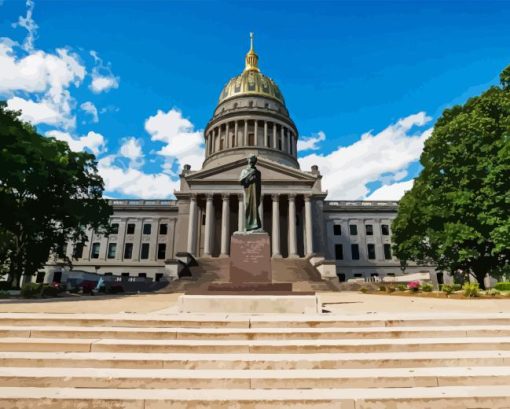 West Virginia Capitol Diamond Painting