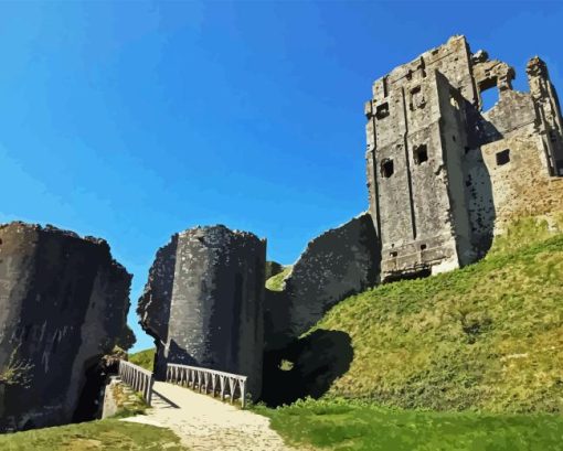 Corfe Castle Diamond Painting