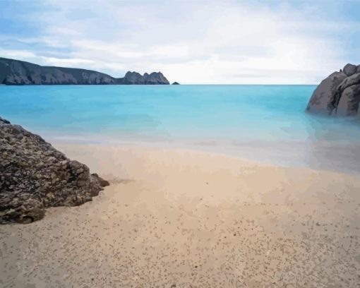 Porthcurno Beach Diamond Painting