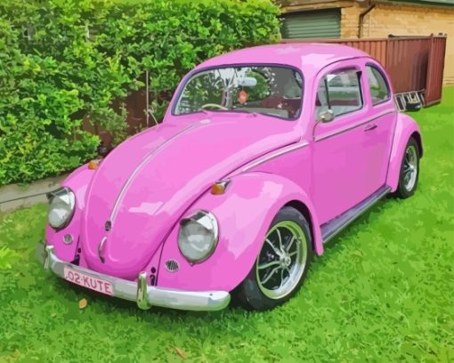 Pink Volkswagen Diamond Painting