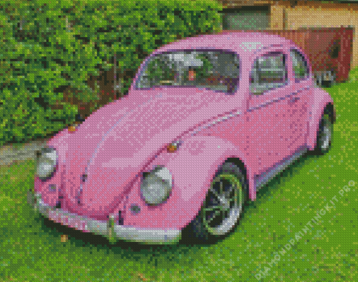 Pink Volkswagen Diamond Painting