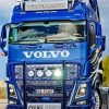 Blue Volvo Truck Diamond Painting