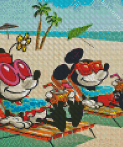 Cartoon Mickey And Minnie Diamond Painting