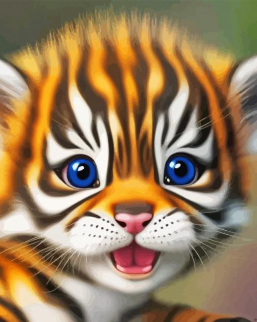 Baby Face Tiger Diamond Painting