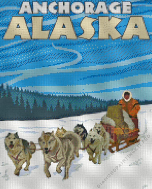 Iditarod Alaska Race Diamond Painting