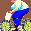 Lady on Bike Diamond Painting