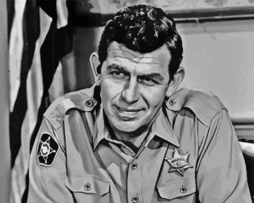 Monochrome Andy Griffith Diamond Painting