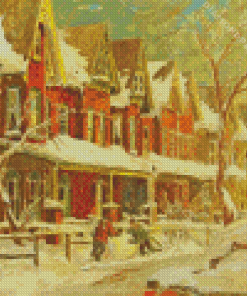 Snowstorm On King Street Diamond Painting