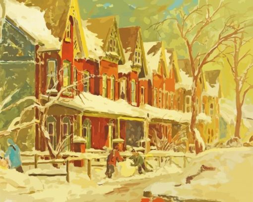 Snowstorm On King Street Diamond Painting